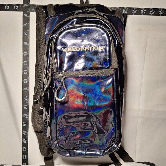 Vibedration Hydration Backpack w/o bladder Black vinyl-like Used - Picture 1 of 13